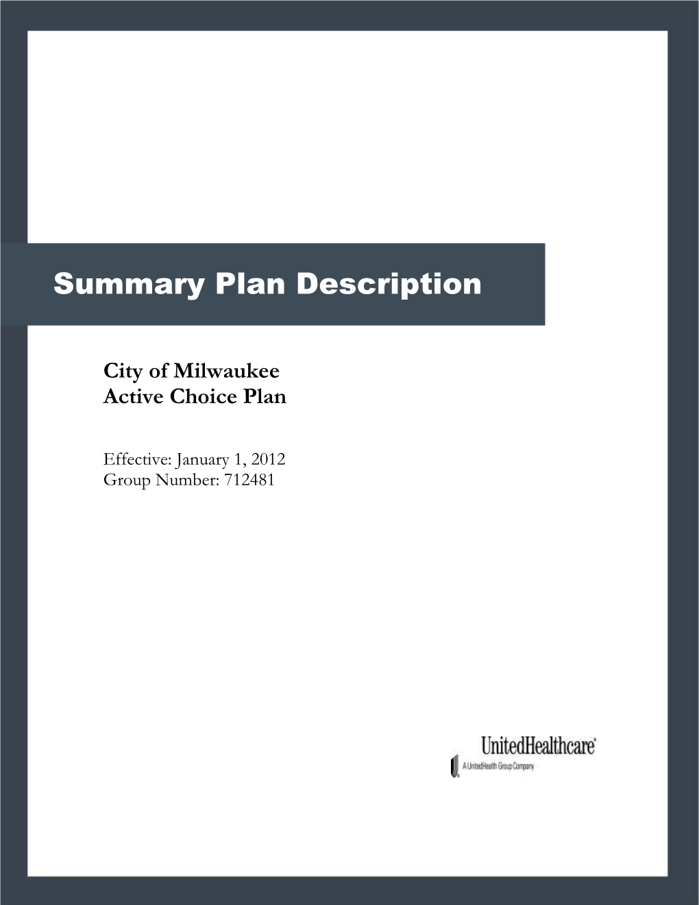 Summary Plan Description