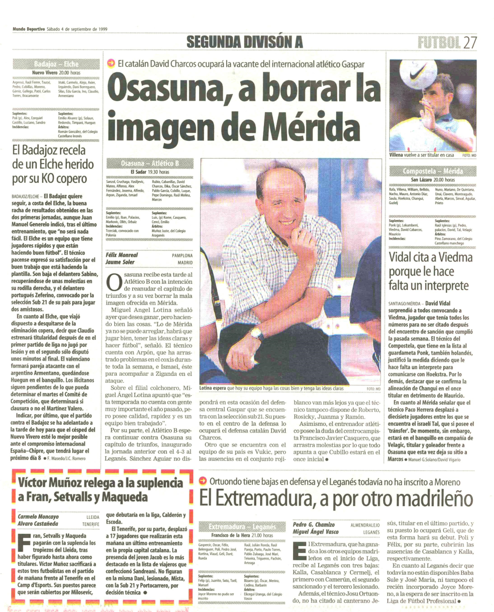 R Osasuna, a Borrar La Imagen De Mérida