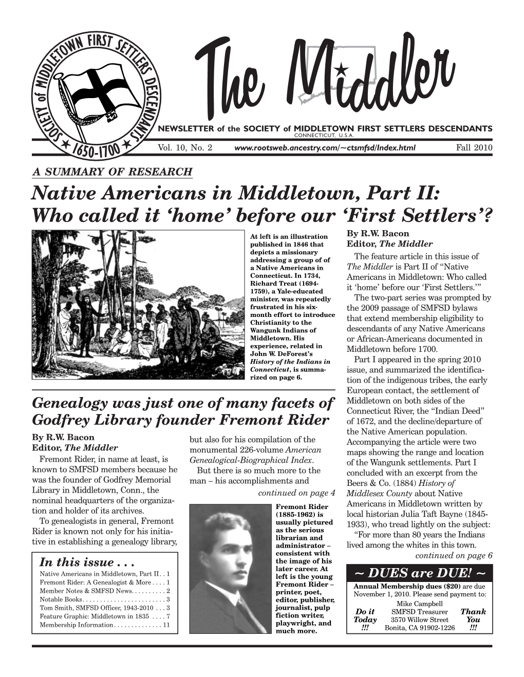 Native Americans in Middletown, Part II: Who Called It ‘Home’ Before Our ‘First Settlers’?