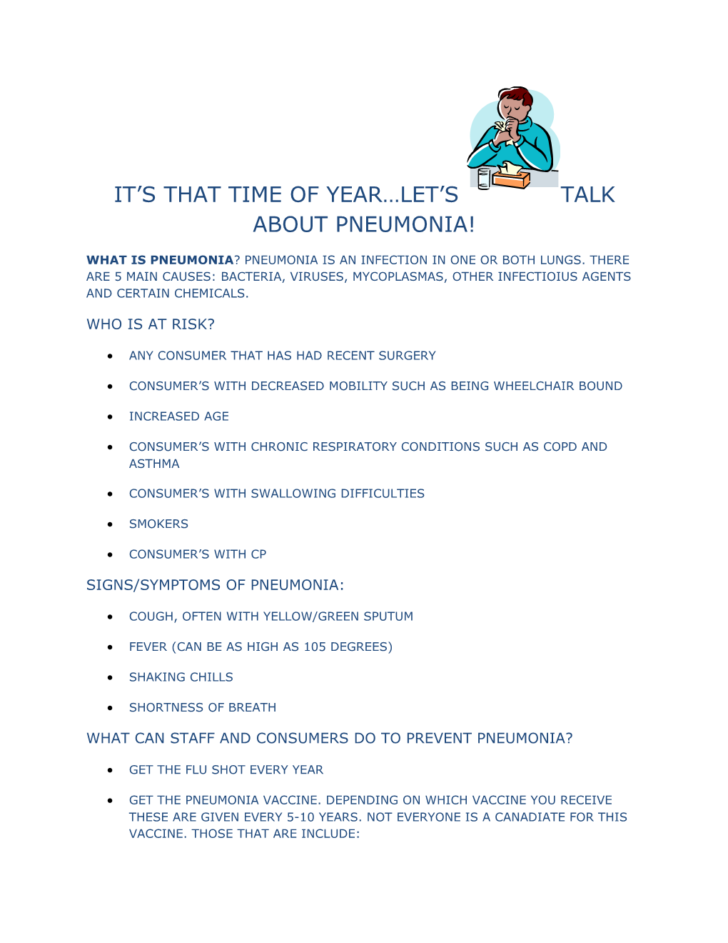 It S That Time of Year Let S Talk About Pneumonia!