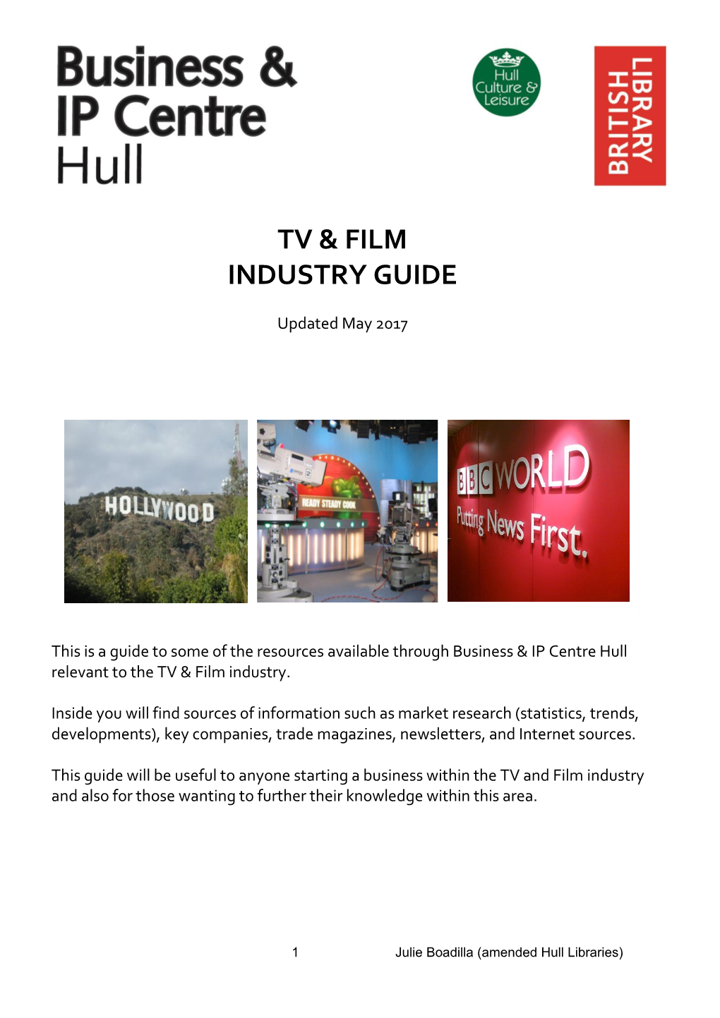 Tv & Film Industry Guide