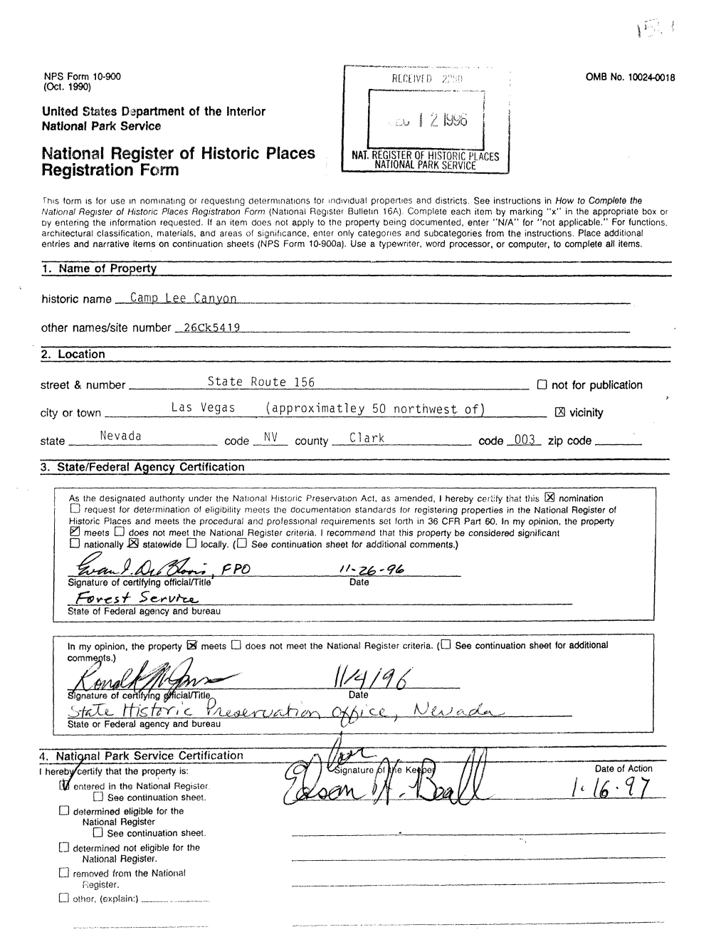 National Register of Historic Piaces Registration Form