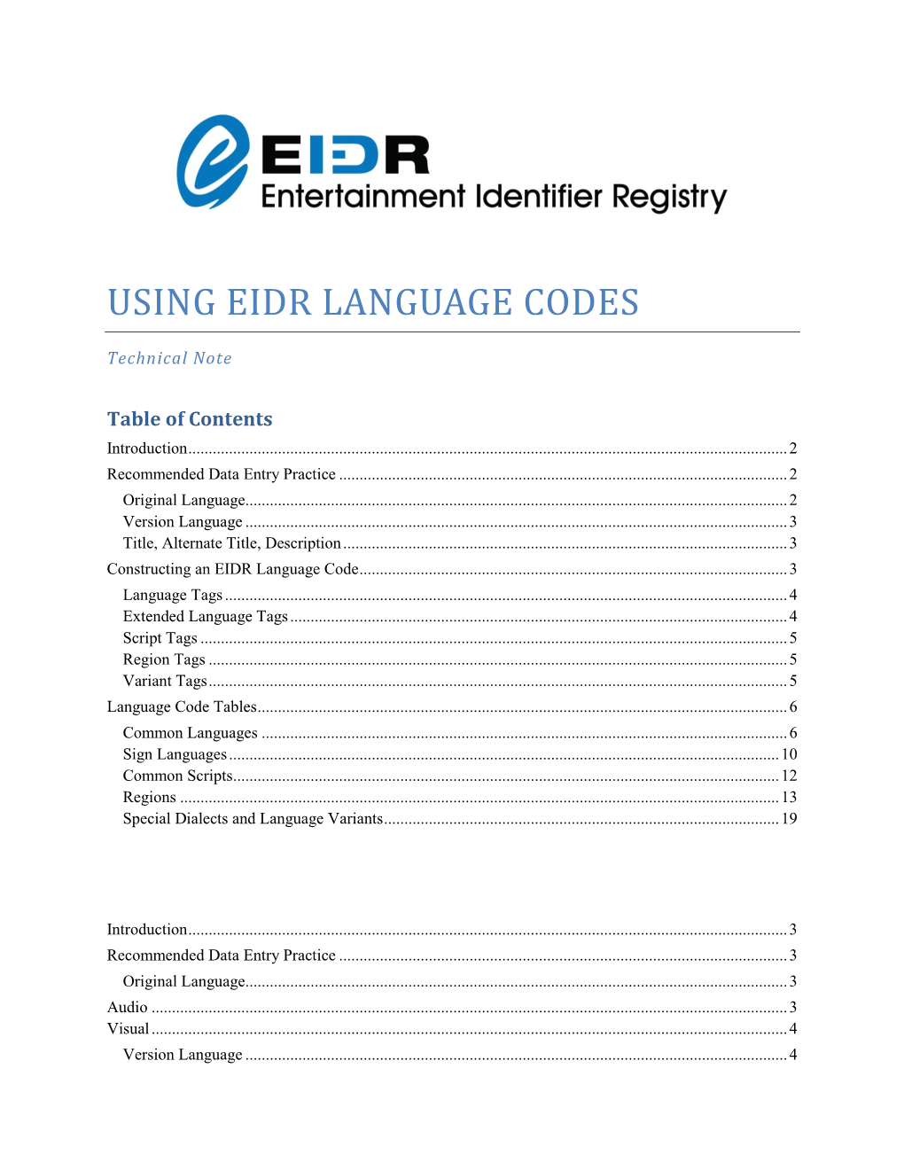 Using Eidr Language Codes