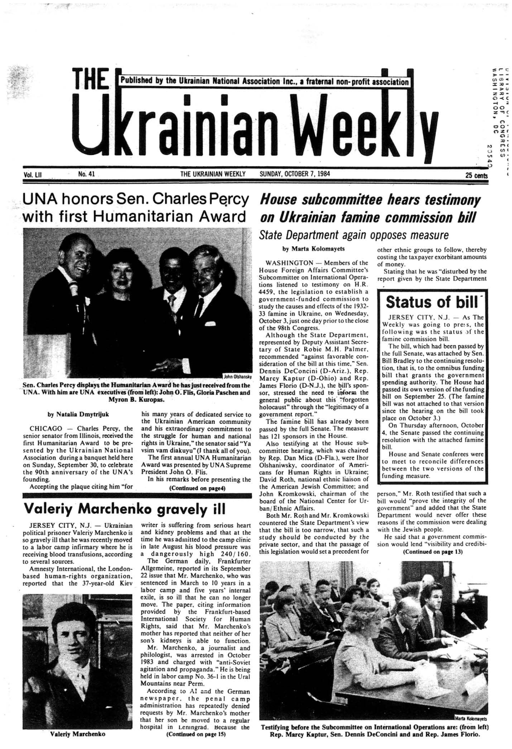 The Ukrainian Weekly 1984, No.41