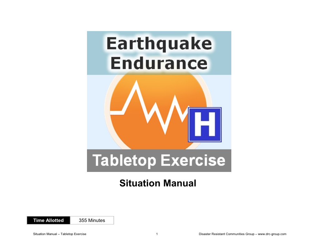 Situation Manual Tabletop Exercise 1 Disaster Resistant Communities Group s1