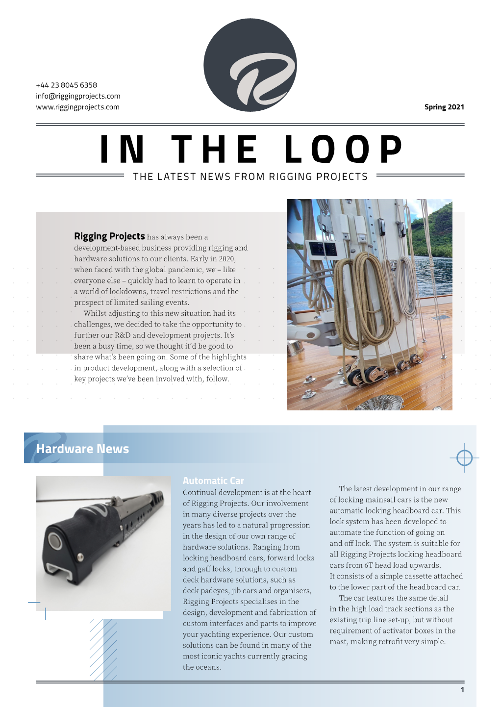 In the Loop the Latest News from Rigging Projects