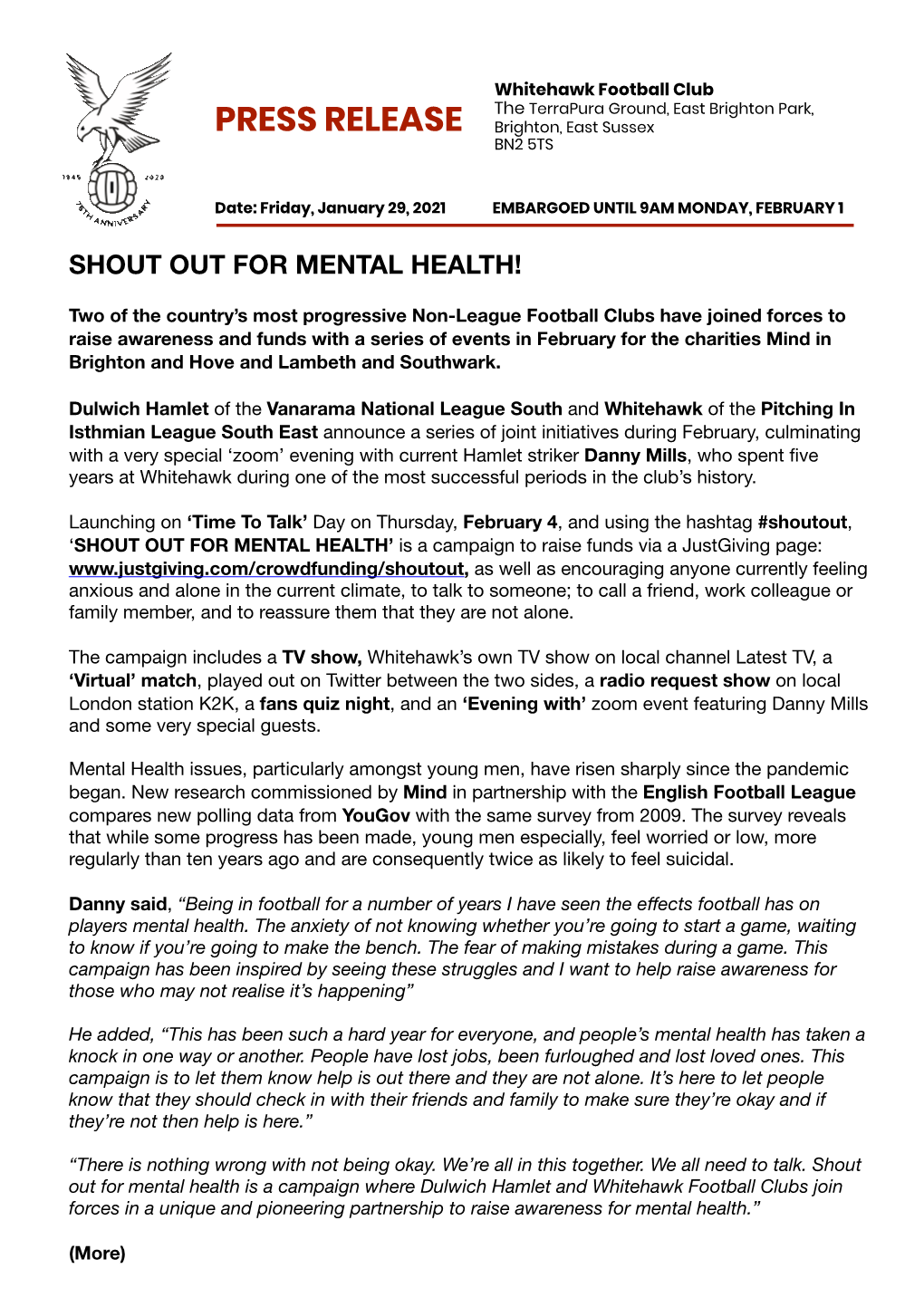 Shout out for Mental Health!