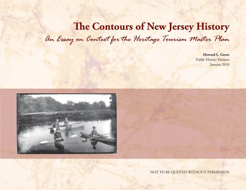 A Synopsis of New Jersey History