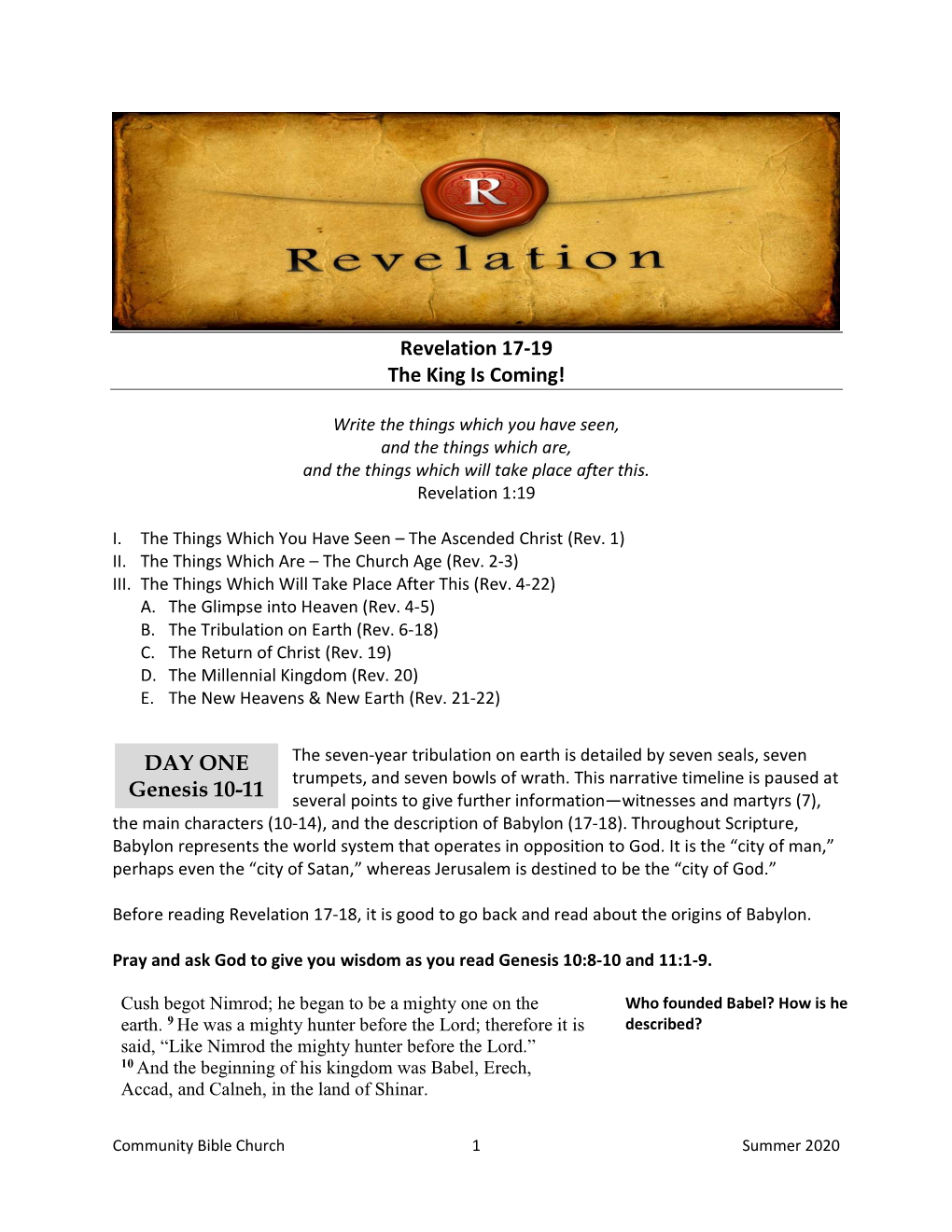 Revelation 17-19 the King Is Coming!