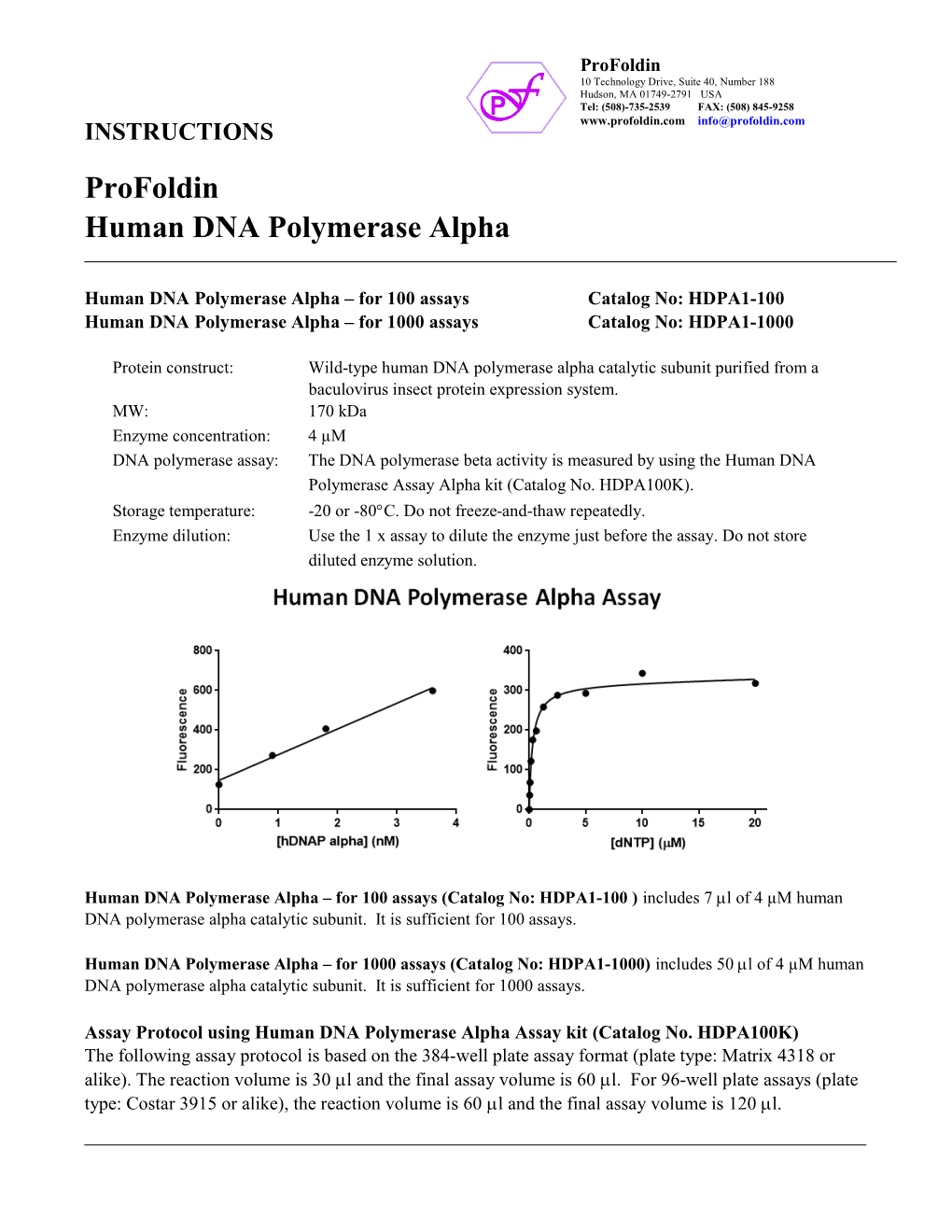 Profoldin Human DNA Polymerase Alpha