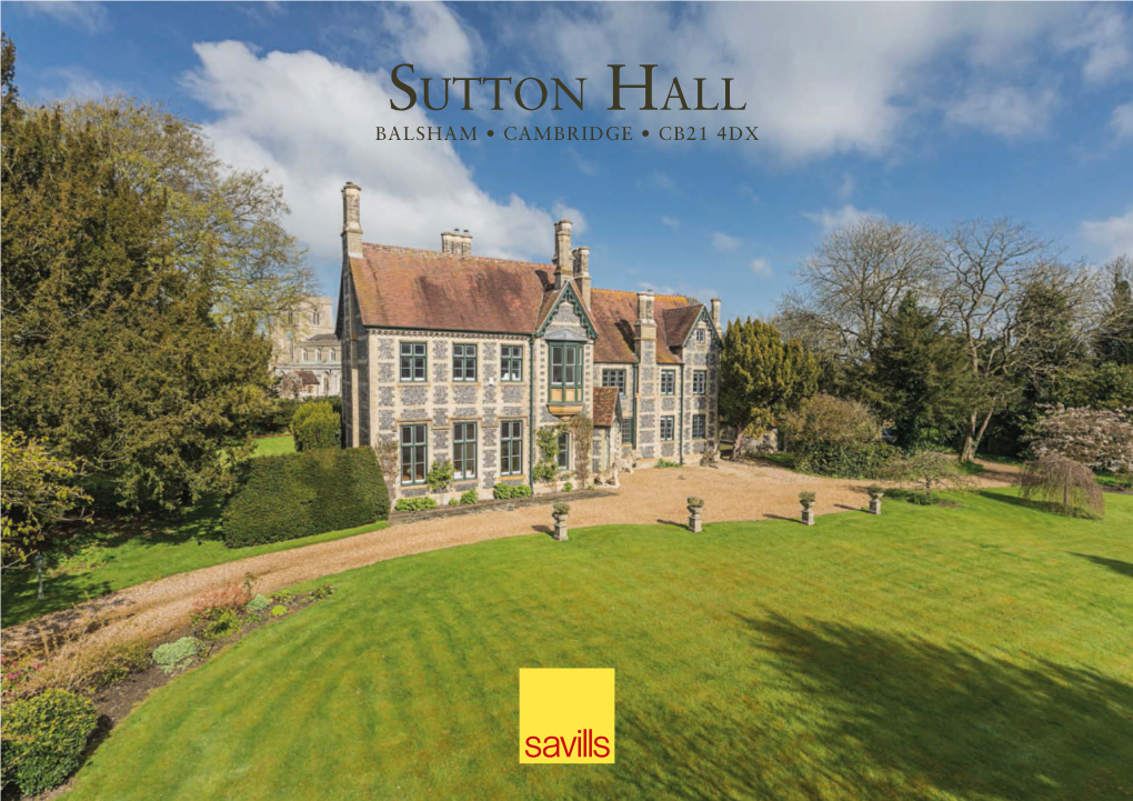 SUTTON HALL BALSHAM A4 12Pp.Indd