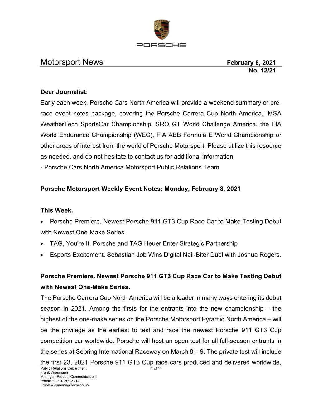 Motorsport News February 8, 2021 No