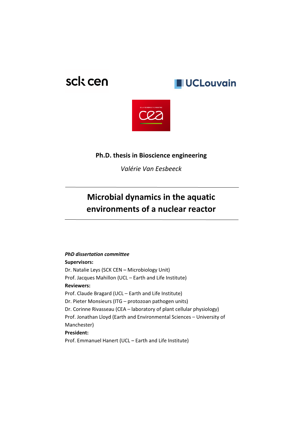 Microbial Dynamics in the Aquatic Environments of a Nuclear Reactor