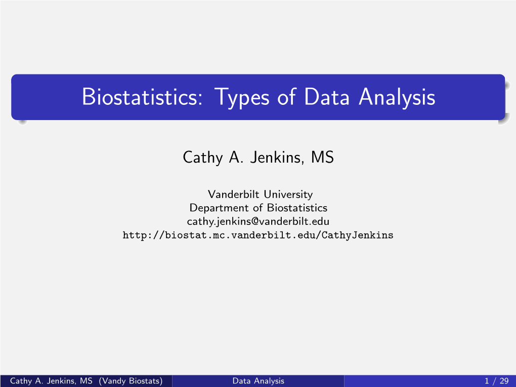 Types of Data Analysis