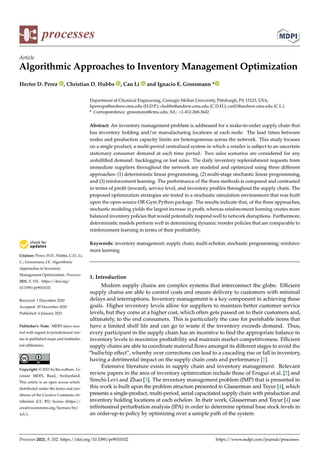 Algorithmic Approaches to Inventory Management Optimization