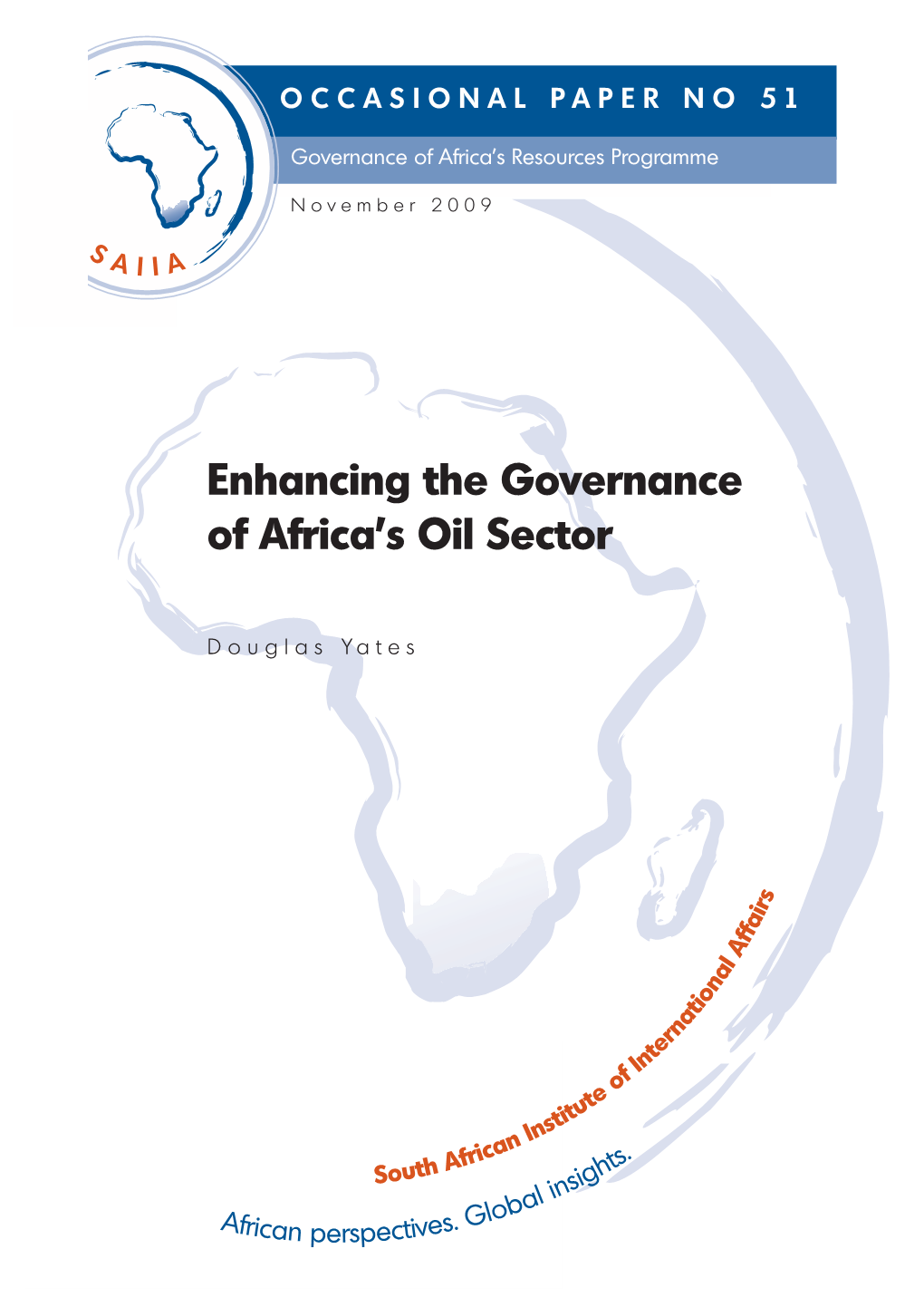 Enhancing the Governance of Africa's Oil Sector