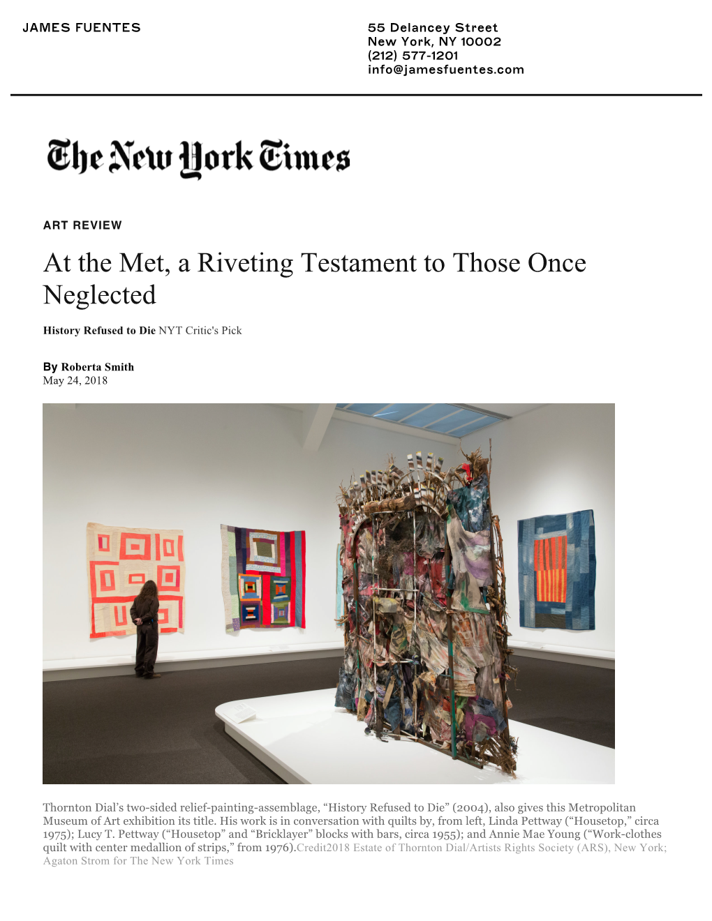At the Met, a Riveting Testament to Those Once Neglected