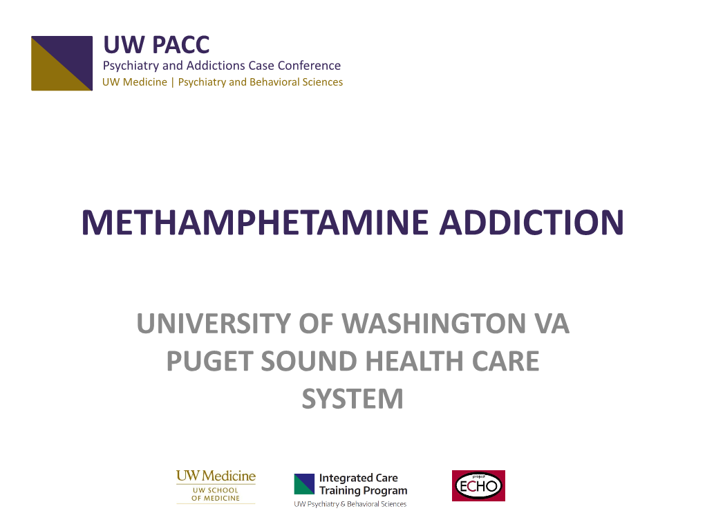 Methamphetamine Addiction
