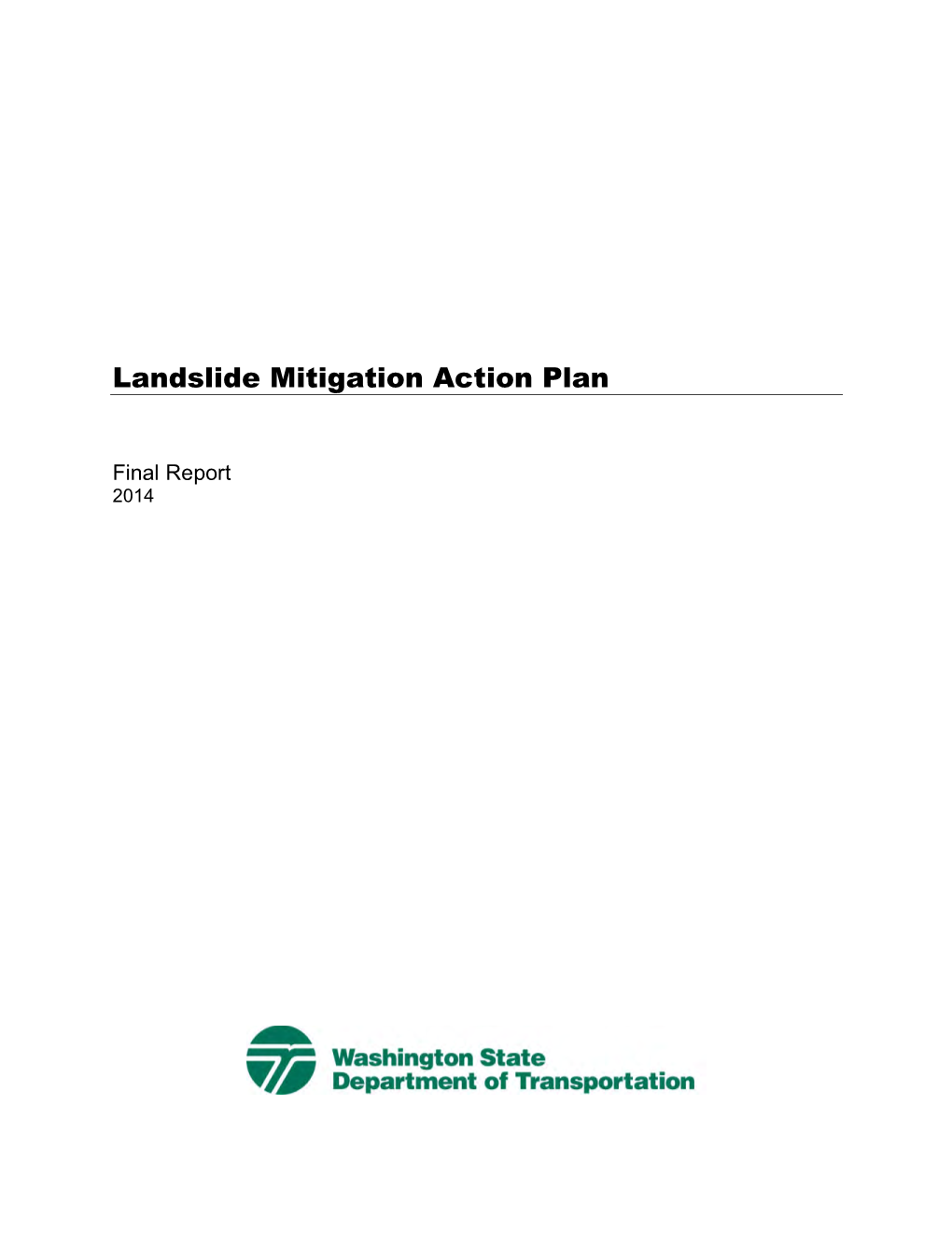 Landslide Mitigation Action Plan