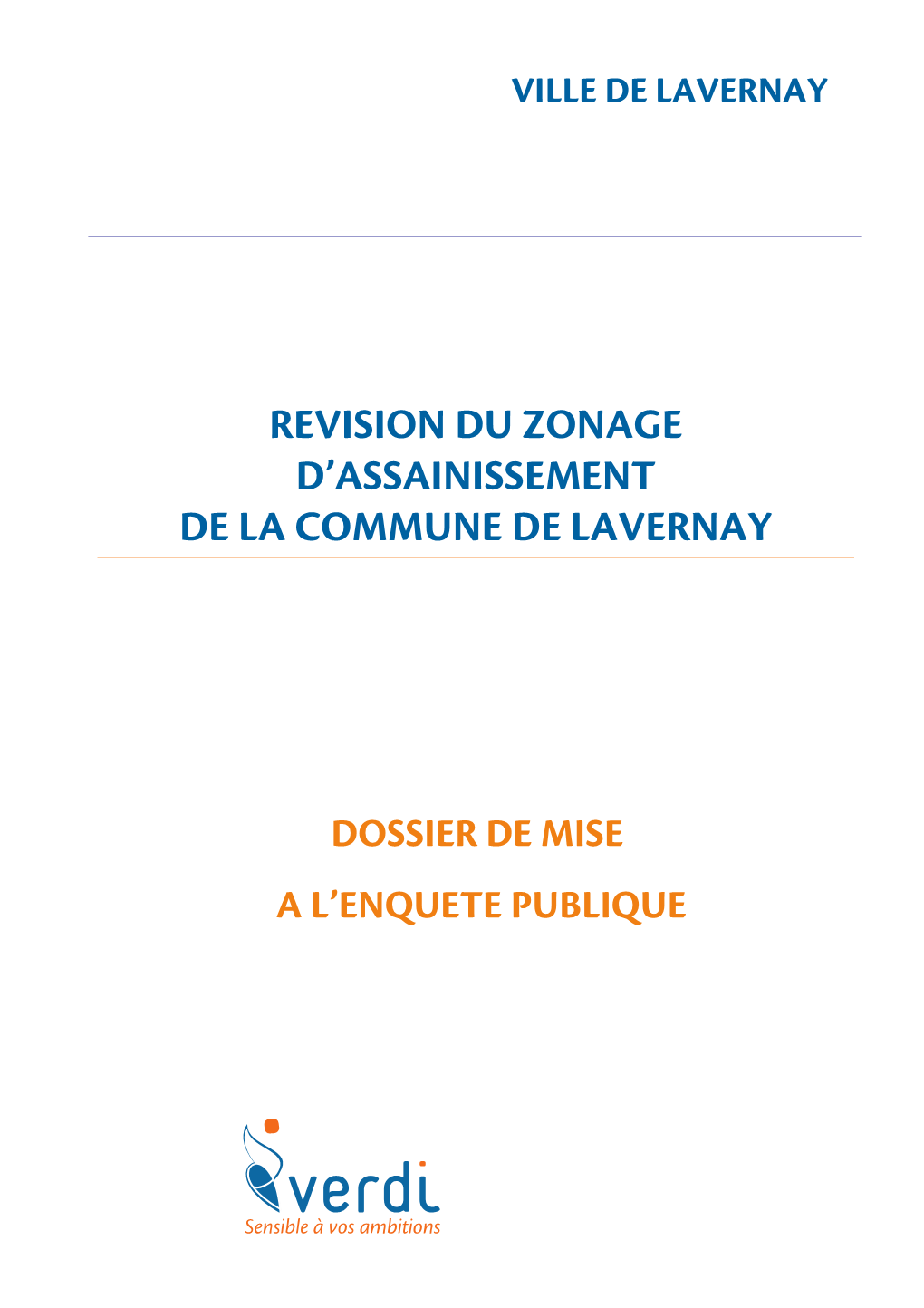 Révision Zonage D'assainissement De Lavernay