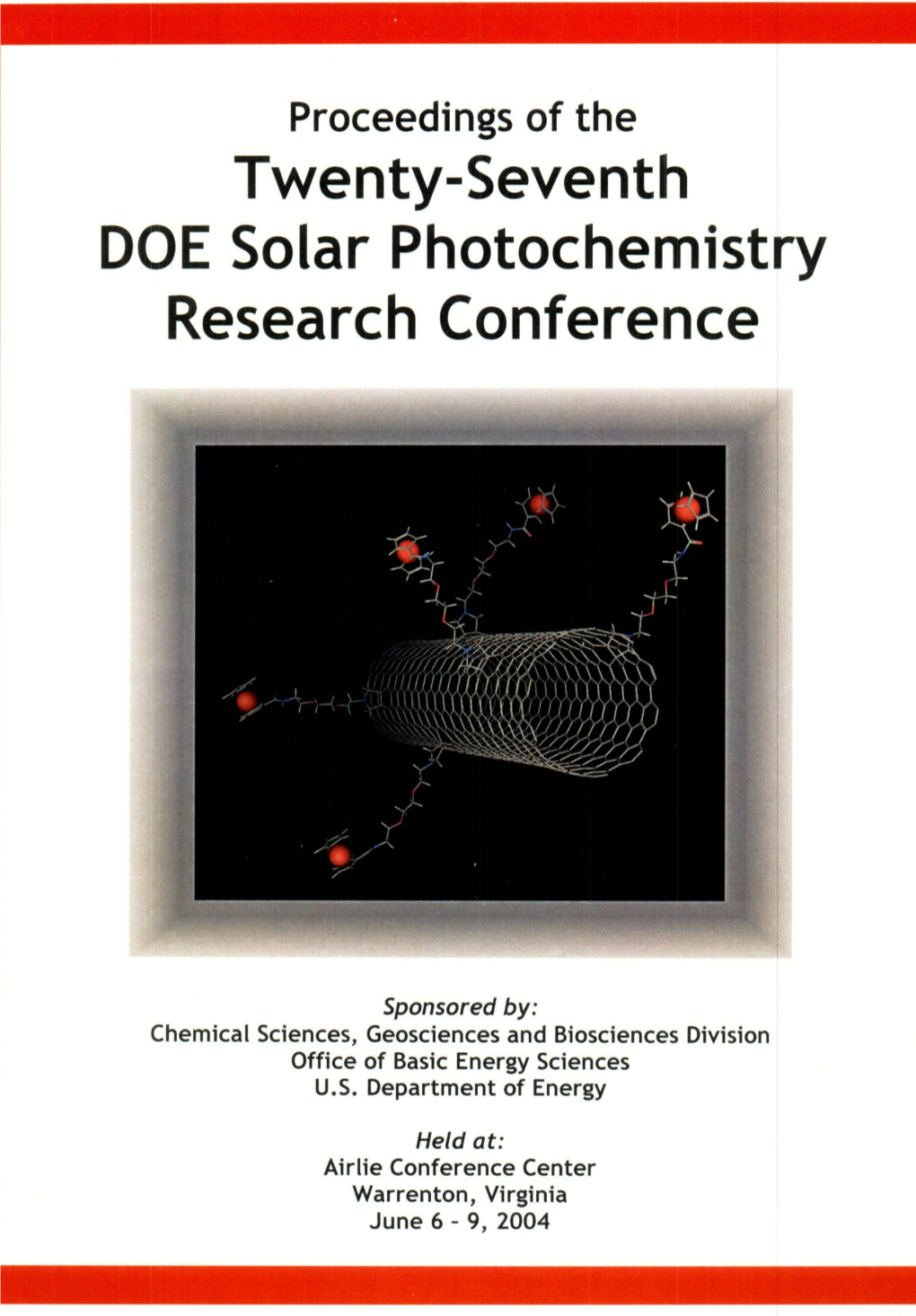 Twenty-Seventh DOE Solar Photochemistry Research Conference