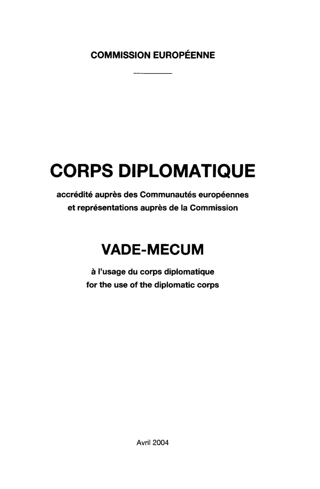 Corps Diplomatique Cee·. J