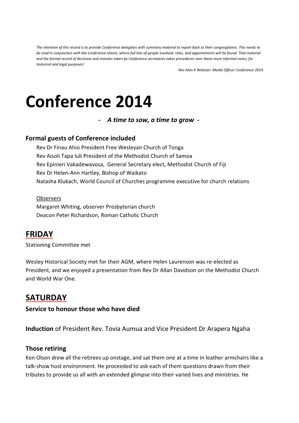 Conference 2014