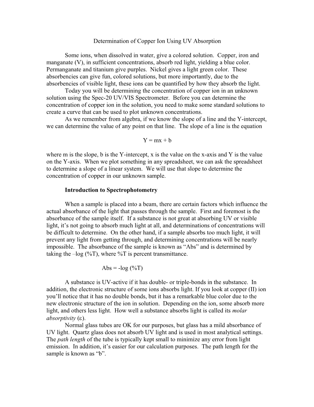 Determination of Glucose in Blood Serum