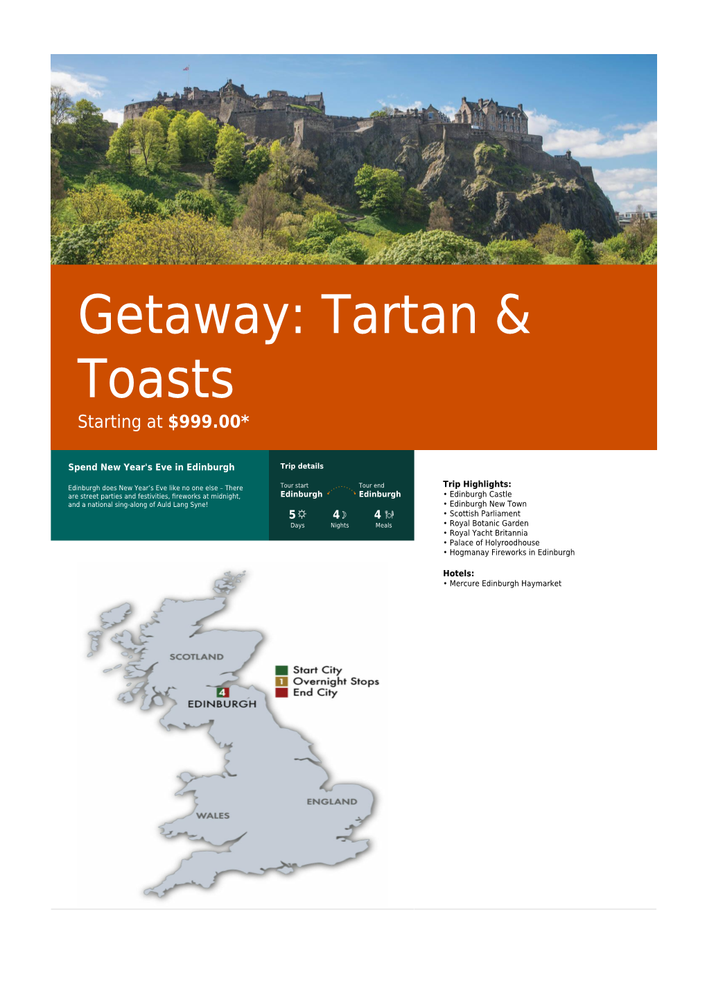 Getaway: Tartan & Toasts