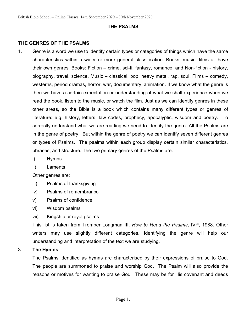 Genres-Of-The-Psalms.Pdf