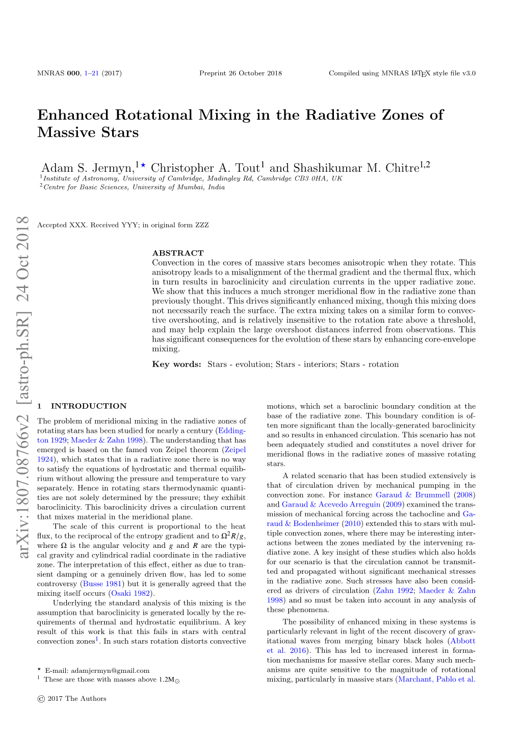 Enhanced Rotational Mixing in the Radiative Zones of Massive Stars