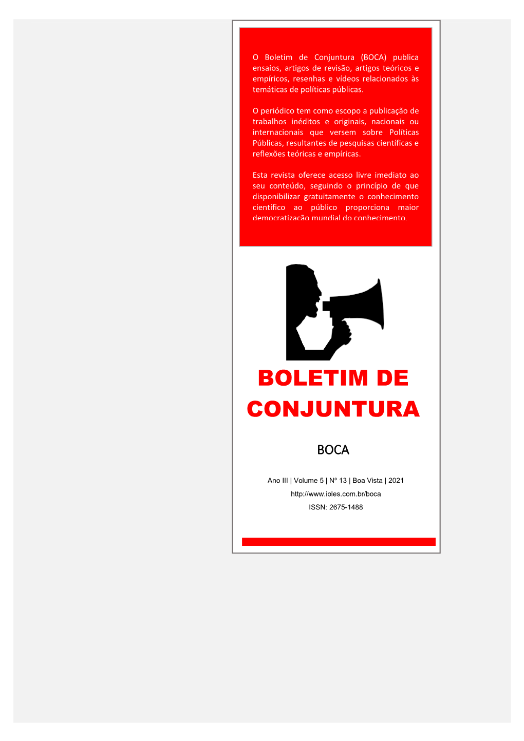 Boletim De Conjuntura