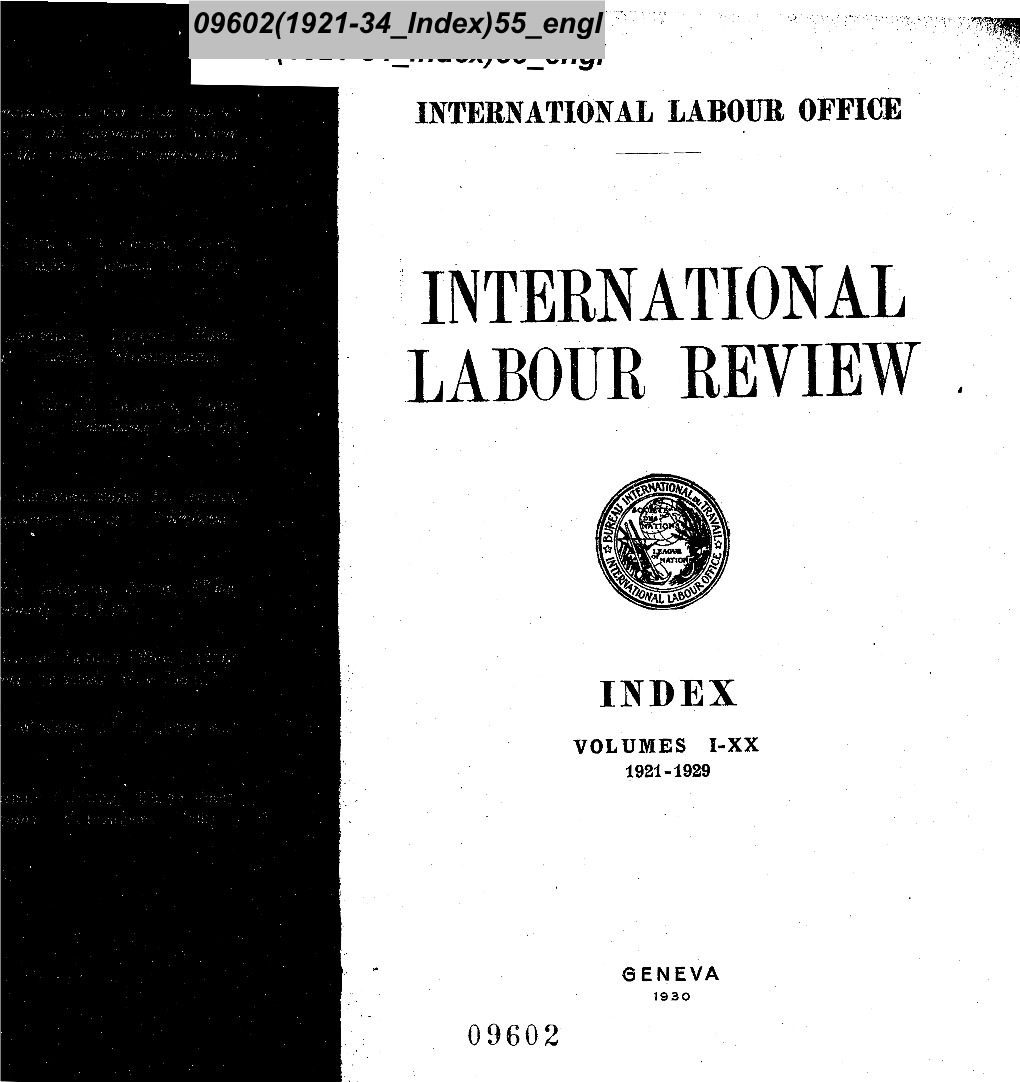 1921-1934, Index