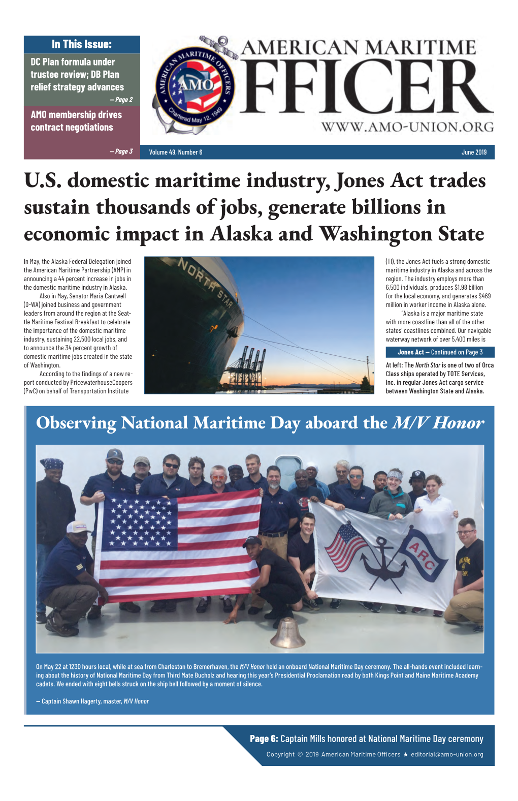 U.S. Domestic Maritime Industry, Jones Act Trades Sustain Thousands of Jobs, Generate Billions in Economic Impact in Alaska and Washington State