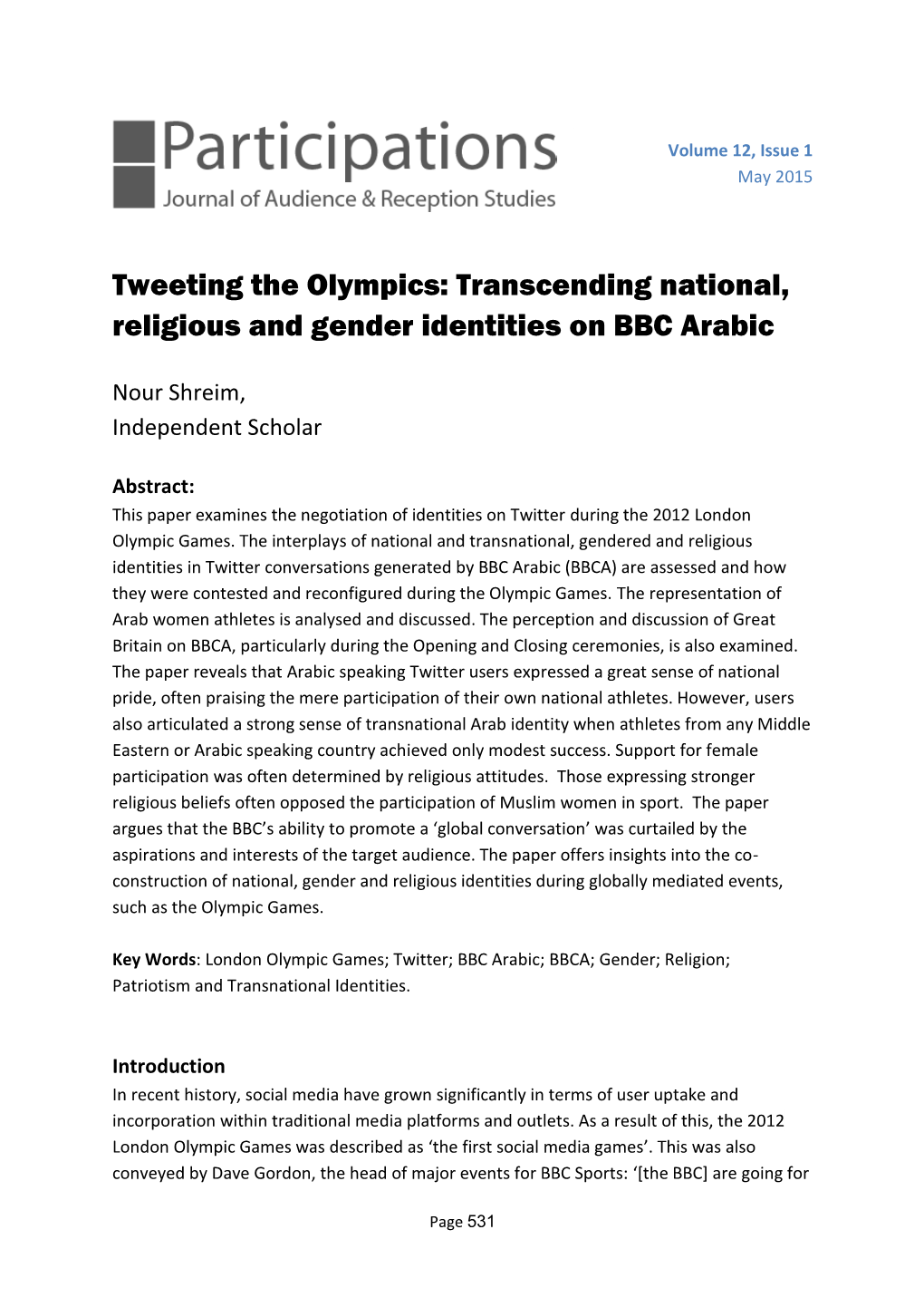 Transcending National, Religious and Gender Identities on BBC Arabic