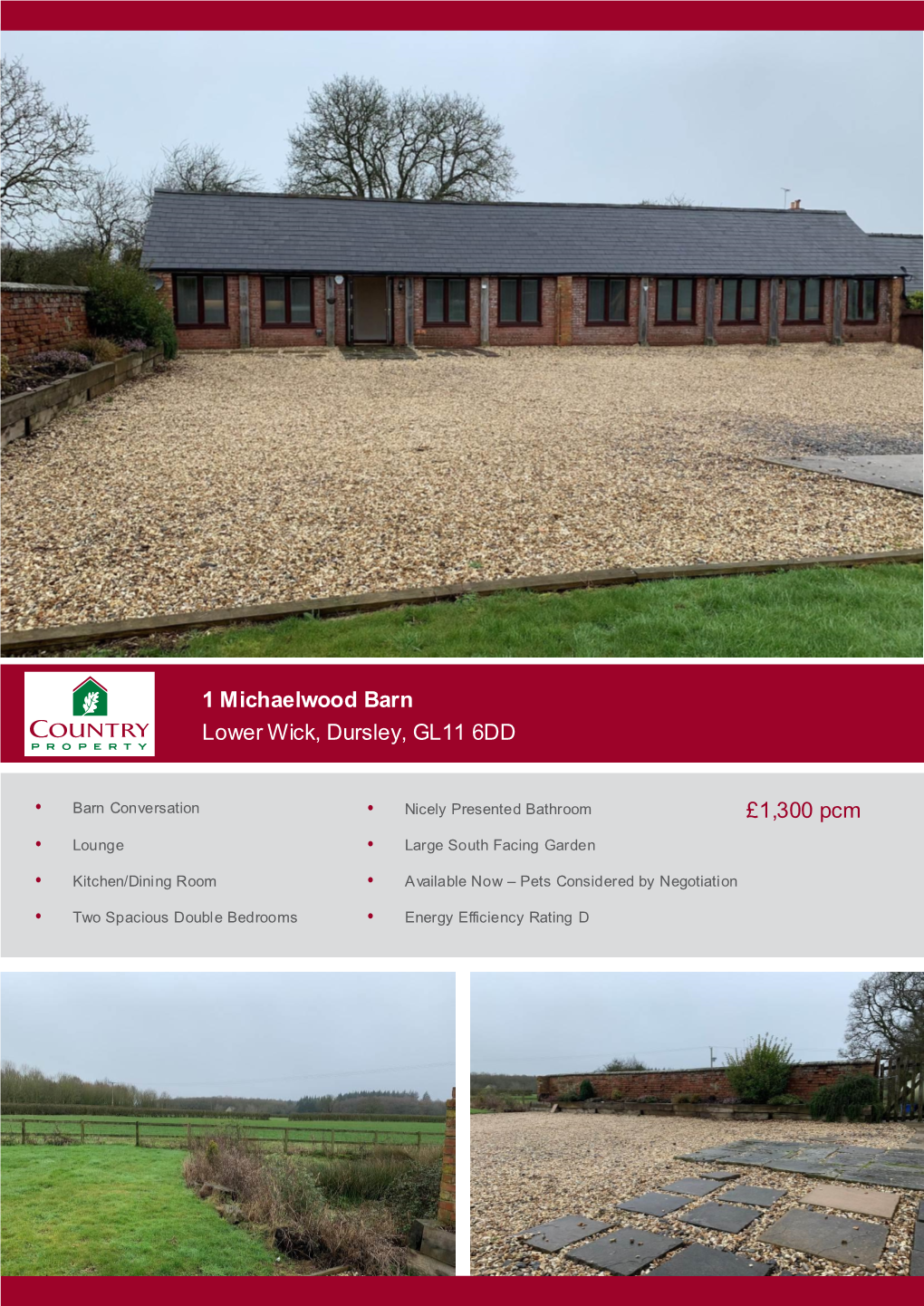 1 Michaelwood Barn Lower Wick, Dursley, GL11 6DD