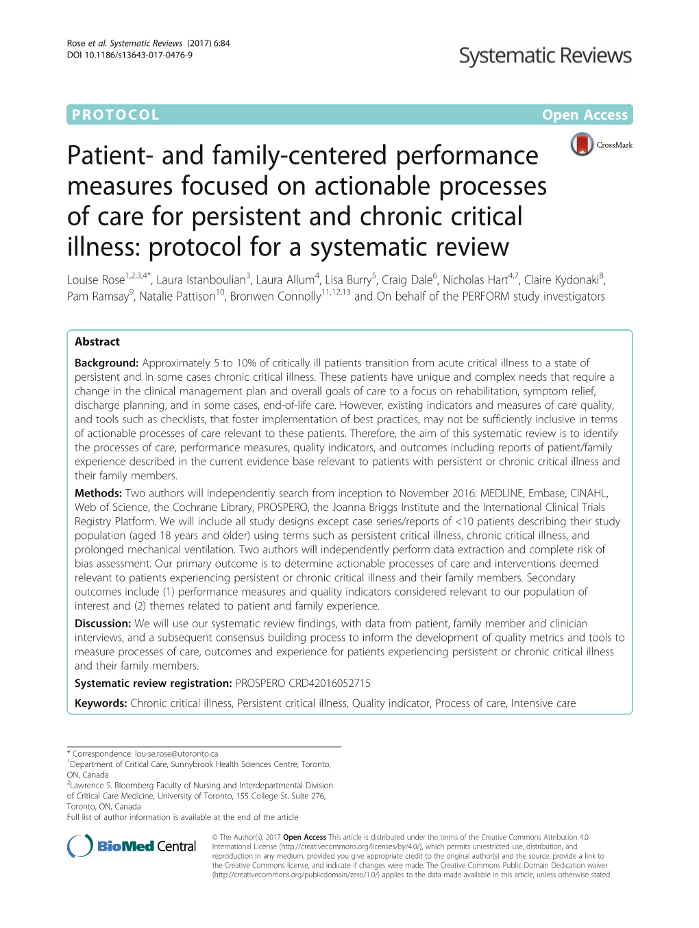 And Family-Centered Performance Measures Focused on Actionable