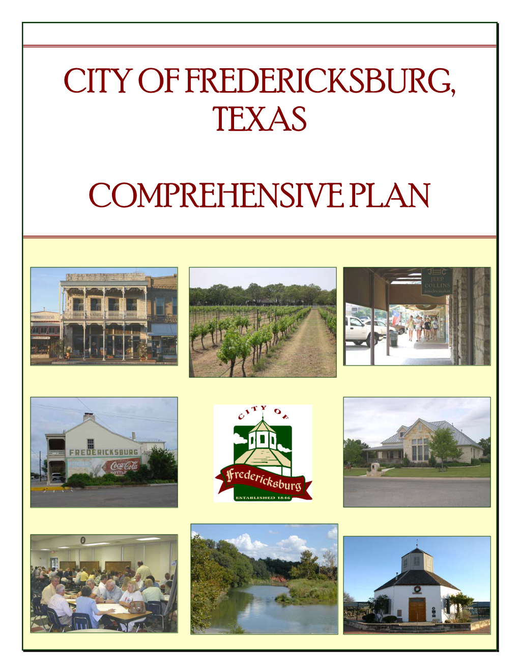 City of Fredericksburg, Texas Comprehensive Plan