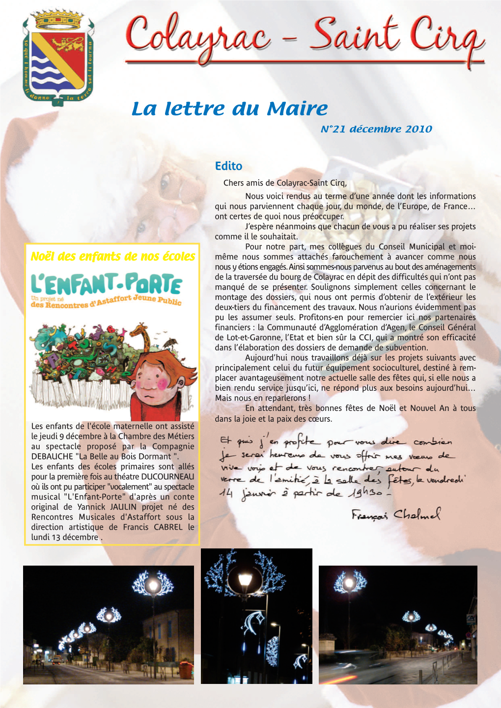 La Lettre Du Maire N°21 Décembre 2010