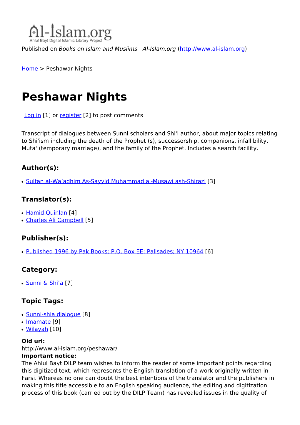 Peshawar Nights