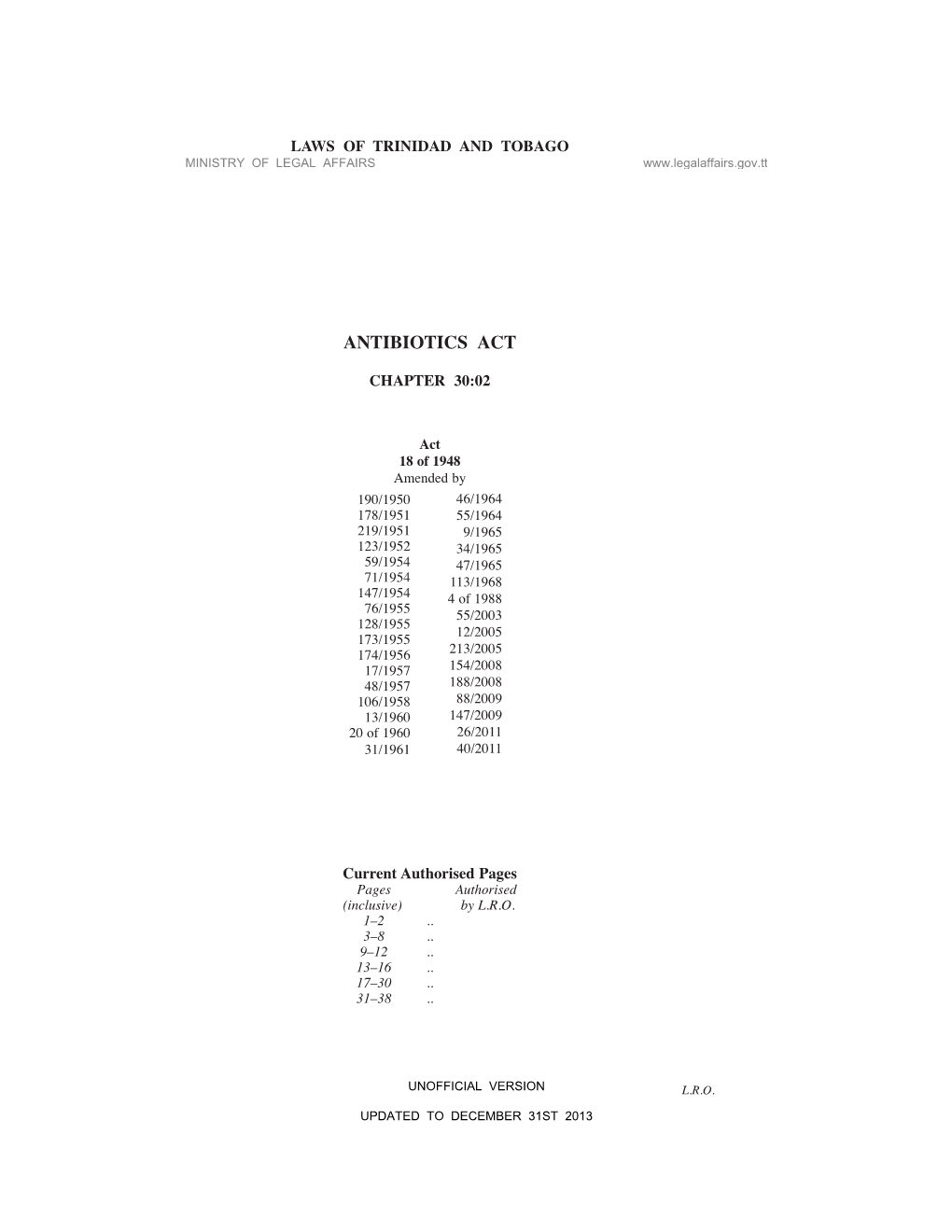 Antibiotics Act