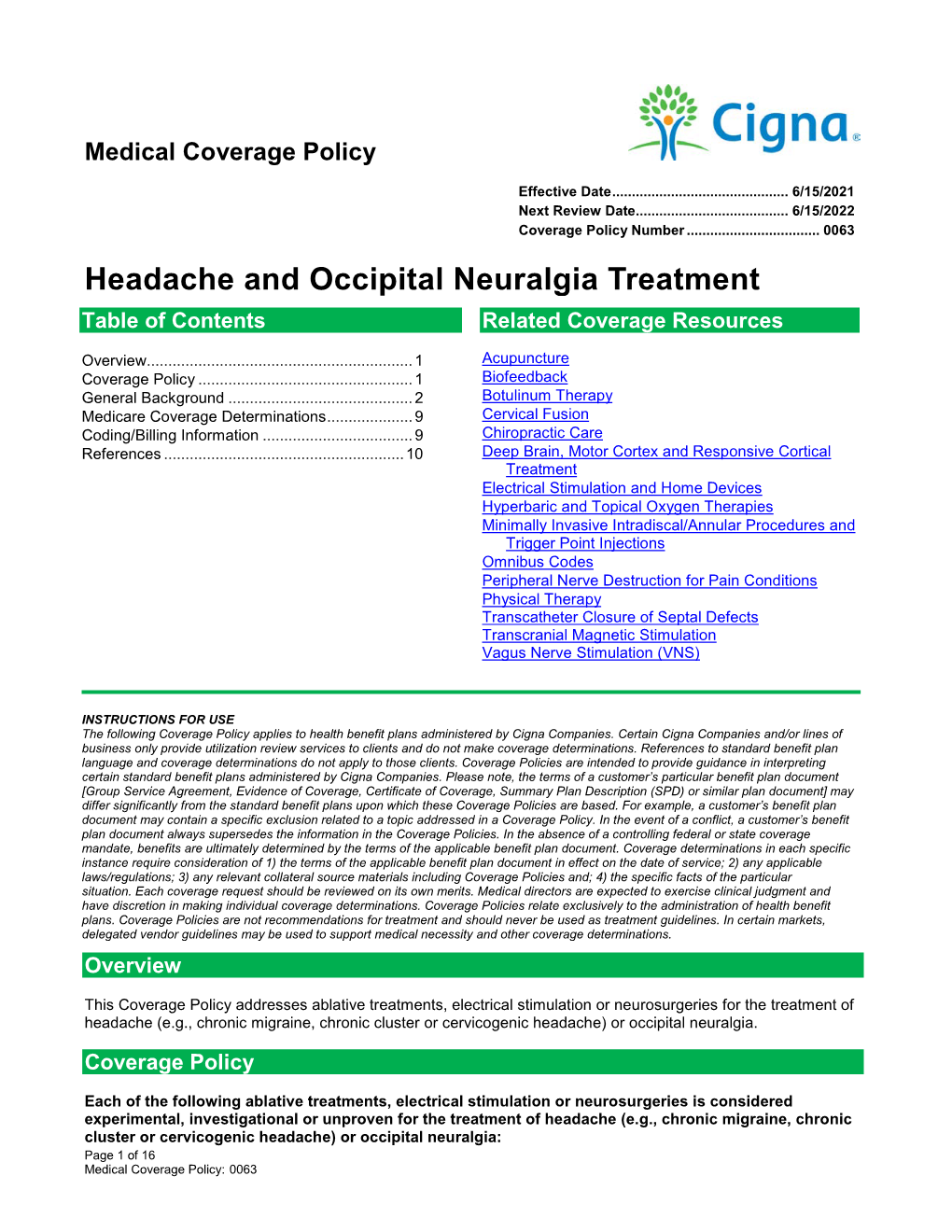 Headache and Occipital Neuralgia Treatment (0063)