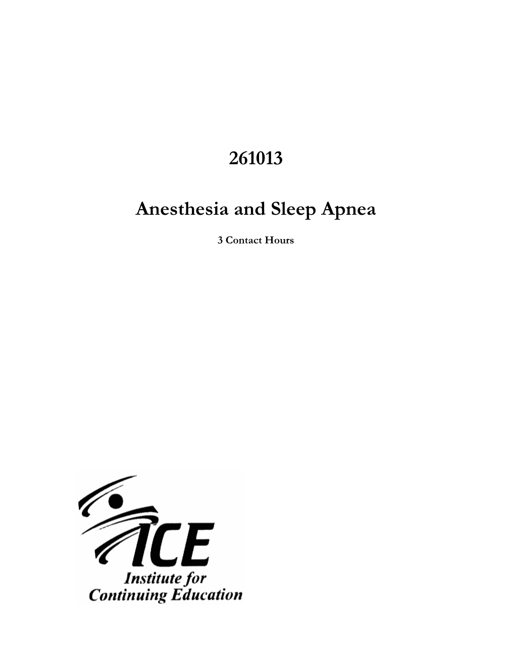 261013 Anesthesia and Sleep Apnea