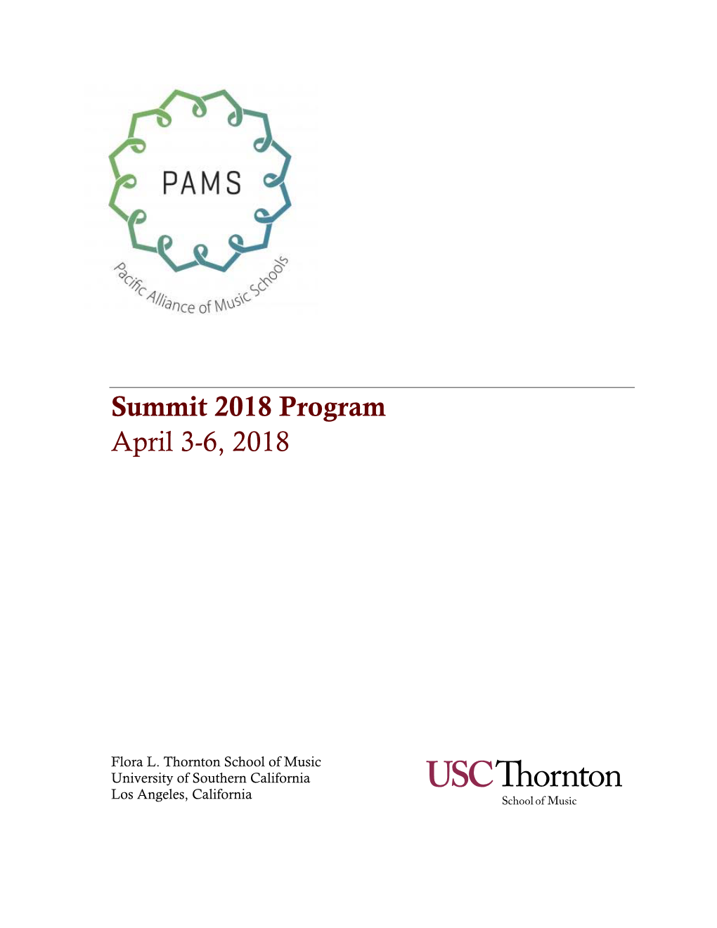 Summit 2018 Program April 3-6, 2018