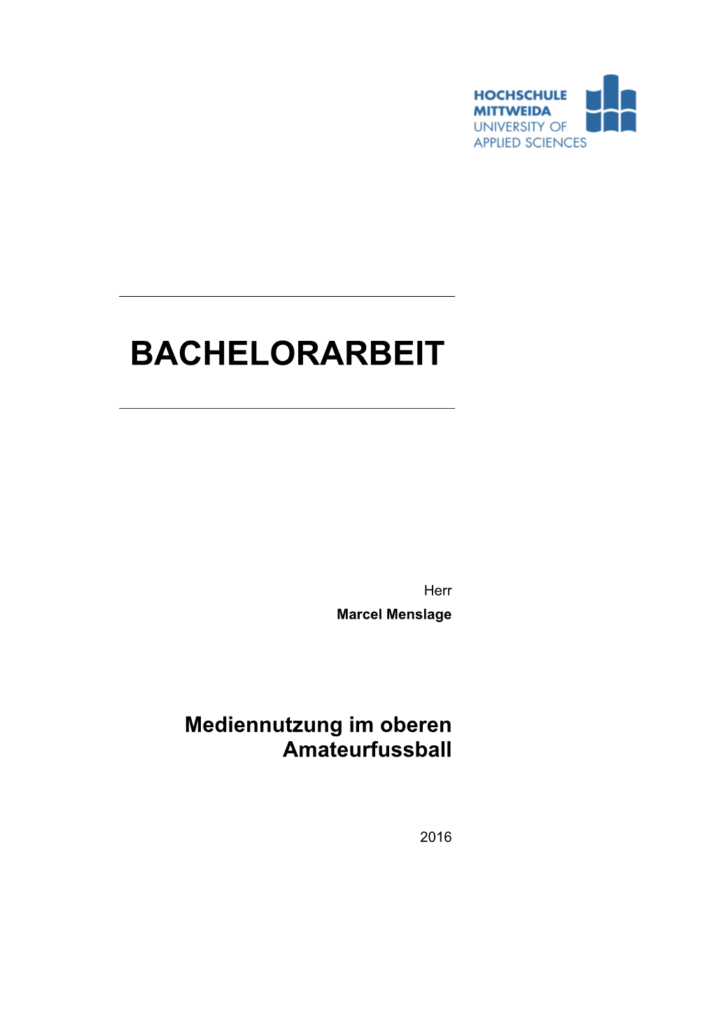 Bachelorarbeit