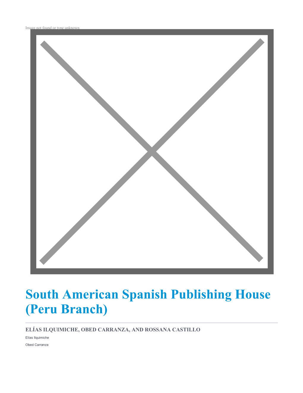 South American Spanish Publishing House (Peru Branch)