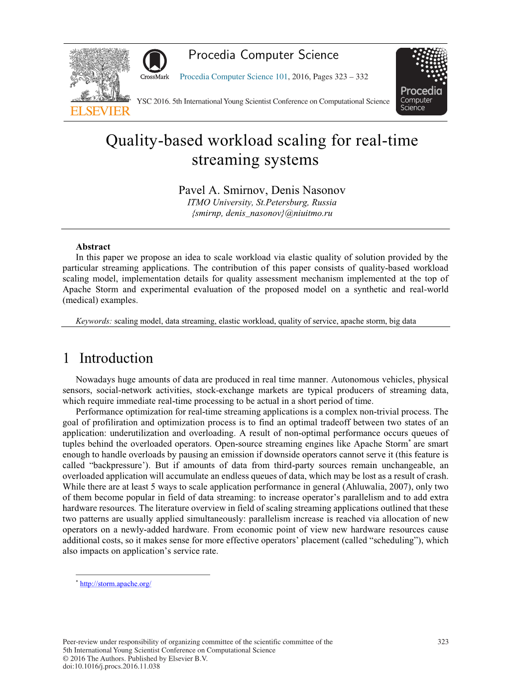 Quality-Based Workload Scaling for Real-Time Streaming Systems