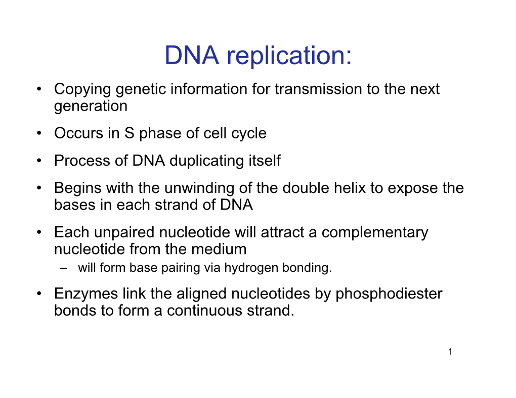 DNA Replication