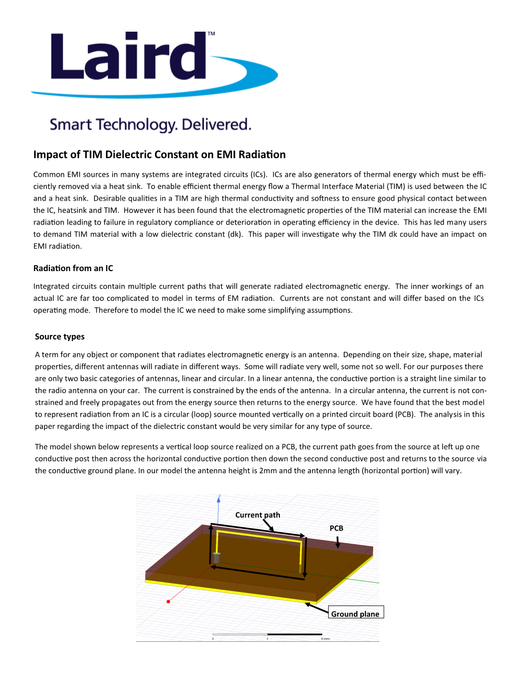 Impact of TIM Dielectric Constant on EMI Radiation