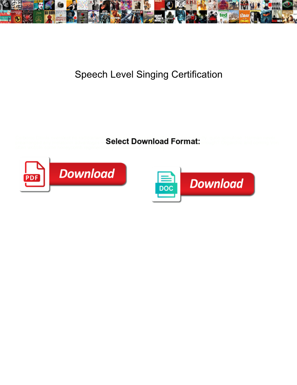 Speech Level Singing Certification
